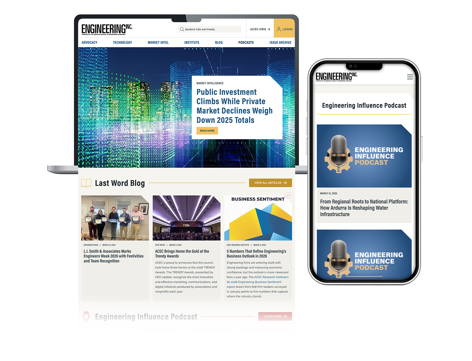 Engineering Inc project mockup