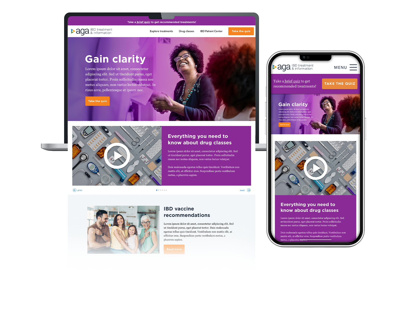 IBD Drug Guide project mockup