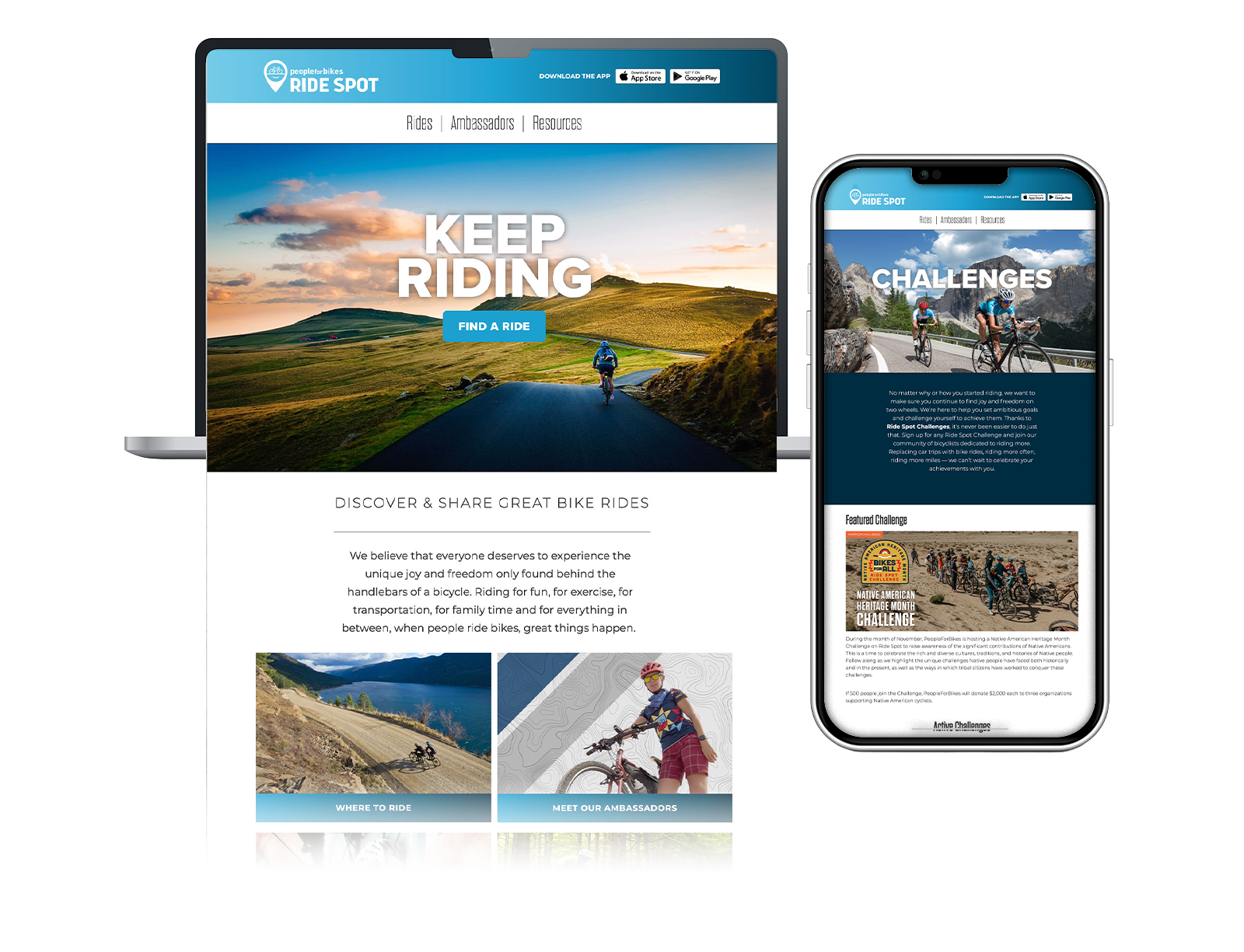 Keep Riding project mockup