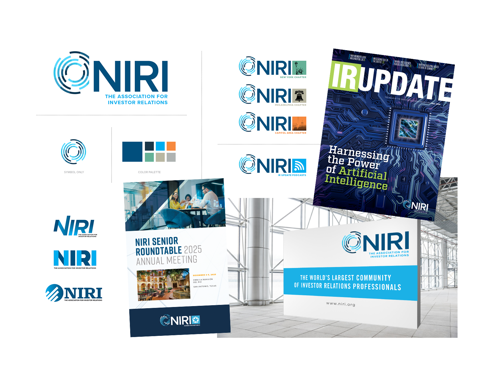 NIRI Investor Relations Rebrand project mockup