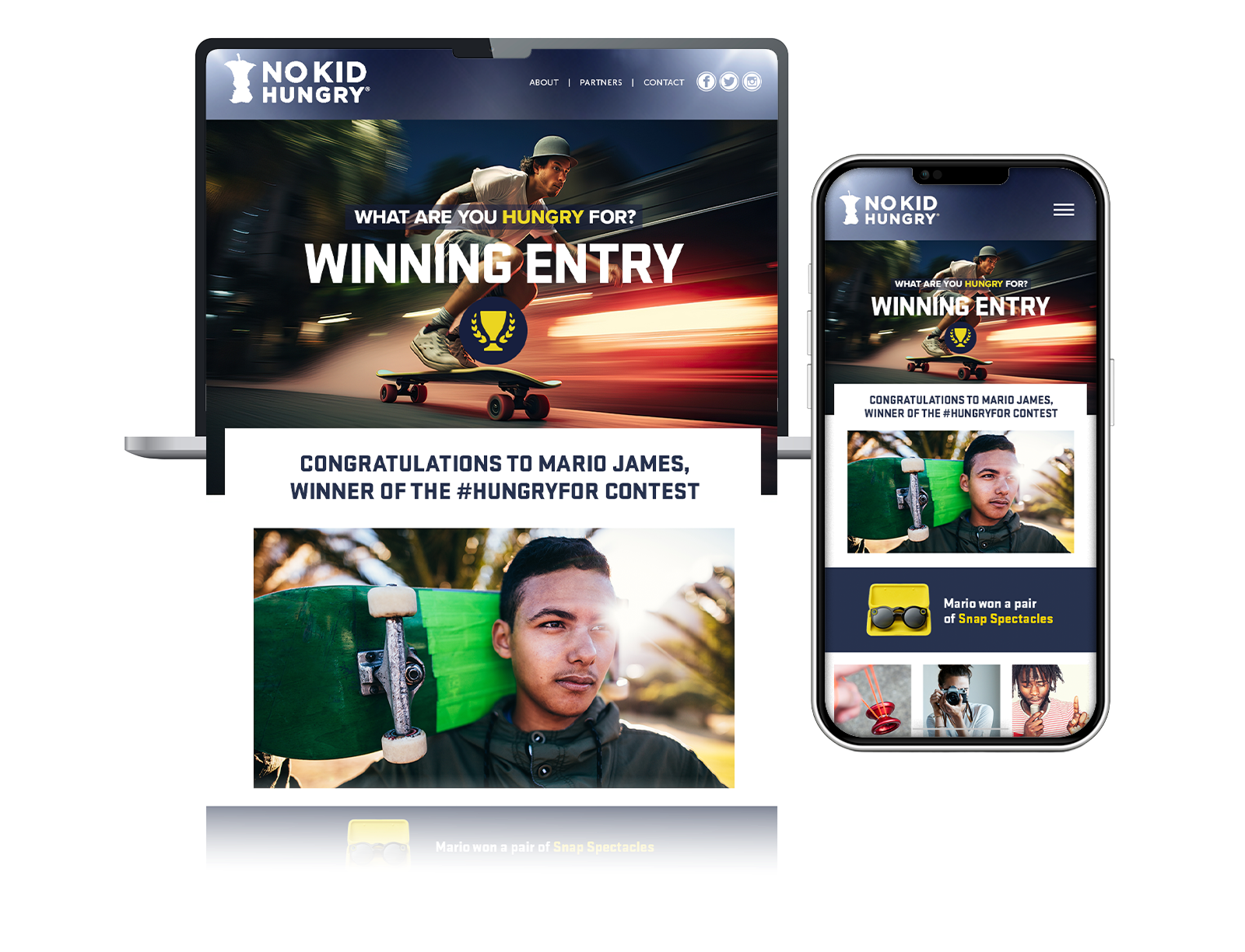 No Kid Hungry project mockup